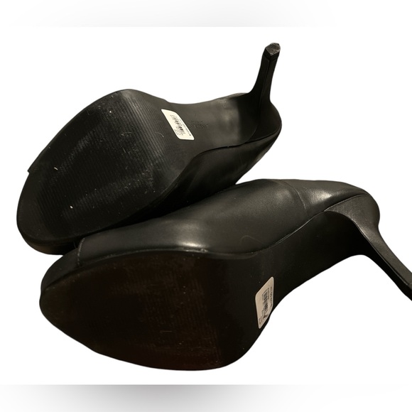 Black Peep Toe Booties - Picture 7 of 8